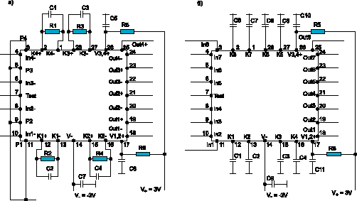 Схемы включения многоканальных ИМС усилителя-формирователя А 1182