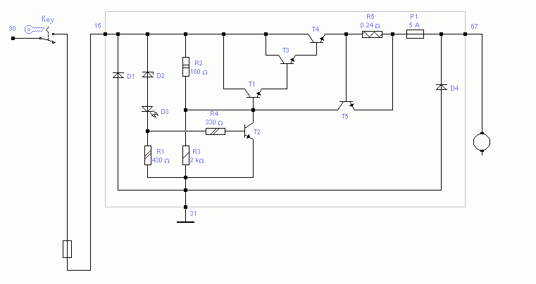 Схема реле регулятора подзарядки аккумулятора